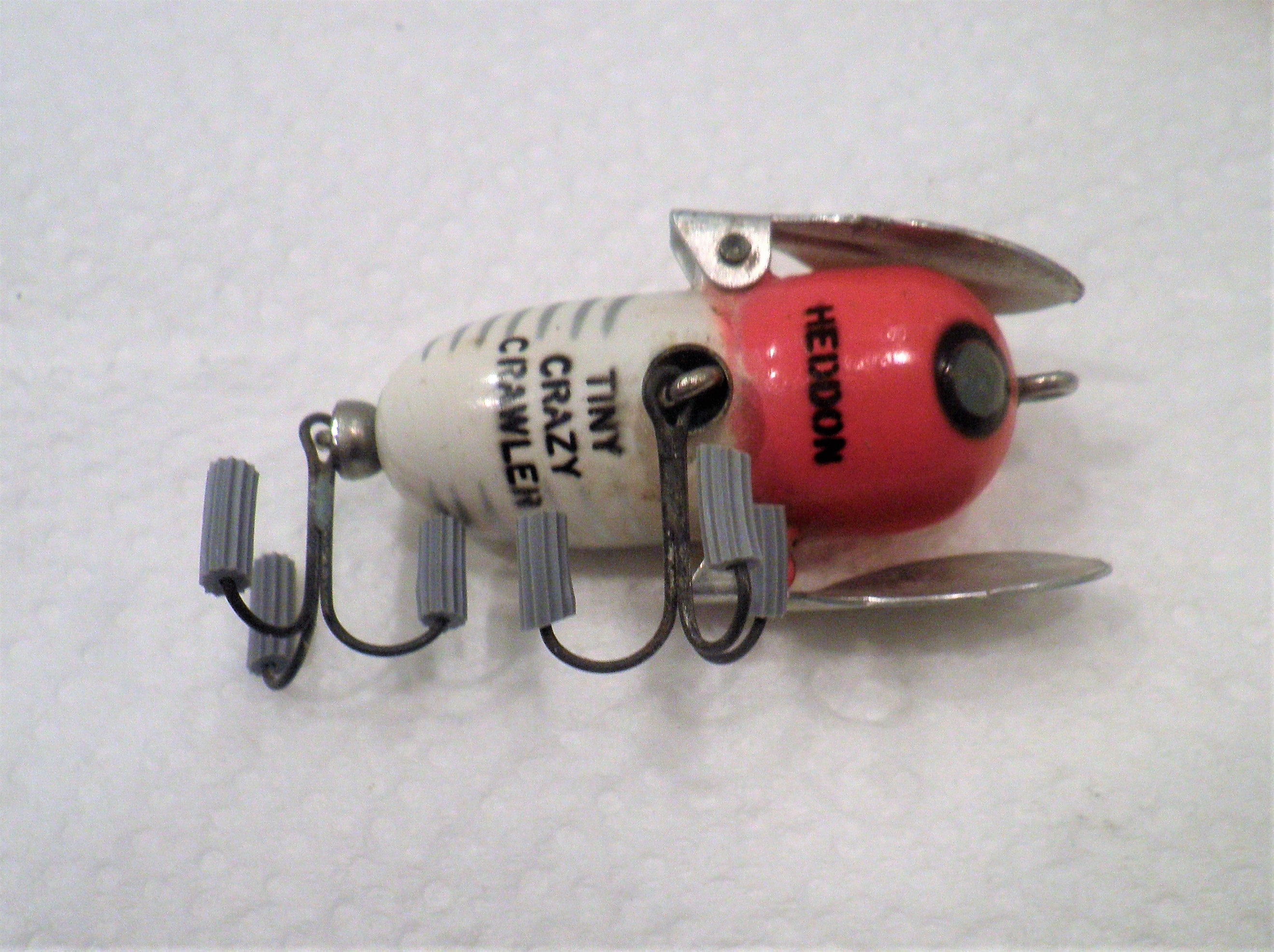 Vintage Tiny Crazy Crawler Lure / by James Heddon & Sons Bait Co / #2120 (1  3/4 Plastic ) / First Issued 1950's / Collectible / Gift Item