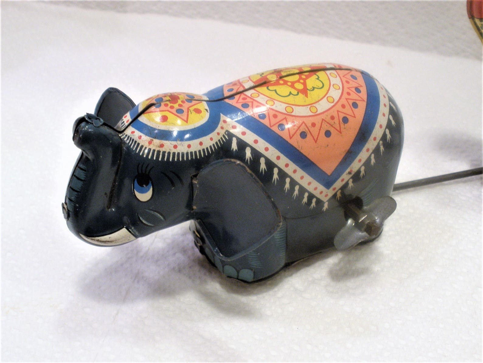 Vintage Circus Elephant & Clown / Wind up Tin Toy / Parade Set Etsy