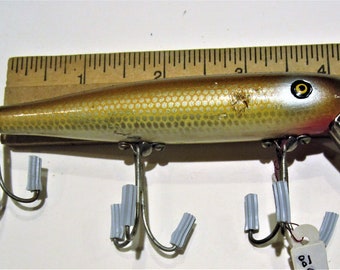 Vintage Wood Pflueger PalOmine Lure Rough Paint See Pictures Pal O Mine