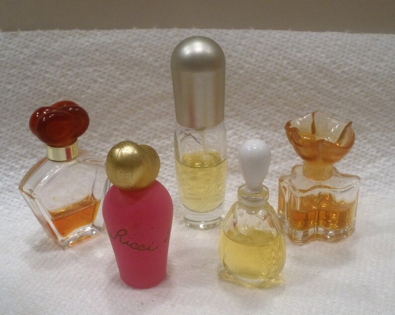 5 Miniature Perfume Bottles / Collectible Bottles / All Etsy