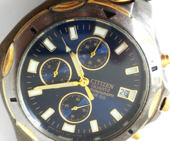 Men's Citizen Wrist Watch / Quartz Date Chronogra… - image 4
