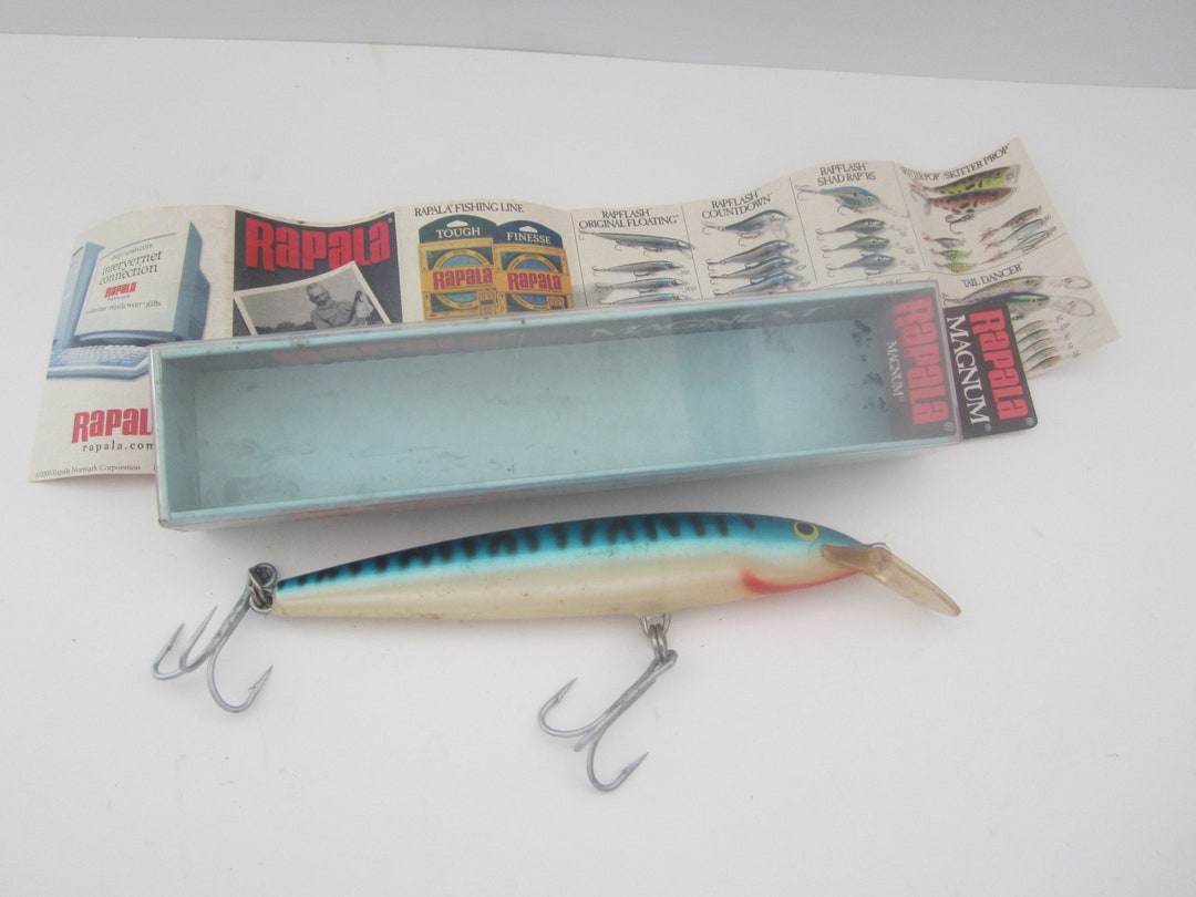 Vintage Rapala Magnum Lure / Rapala Floating Balsa Wood Lure / New in Box /  14 SM MAC / All Original / Very Collectible / Great Gift Item 