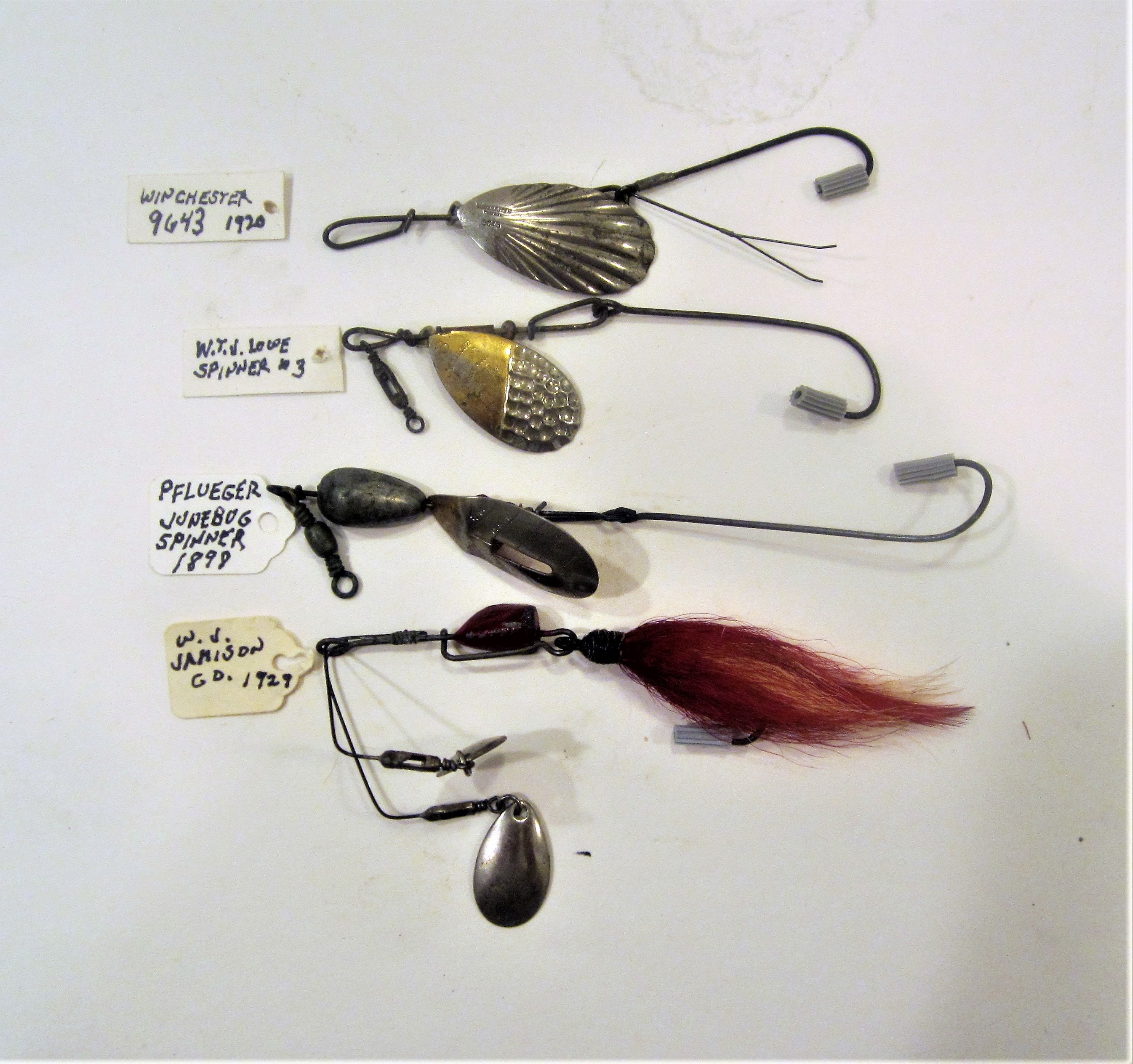 4 Antique Spinning Lures / Different Lure Co / Winchester  Arms-W.T.J.Loew-Pflueger-W.J.Jamison / All Original / Collectible / Gift  Item