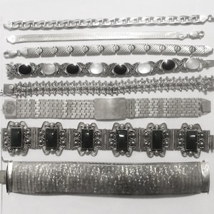 9 Sterling Silver Bracelets / All Different / Guaranteed Authentic / Nice Variety / Buy 1 or All / Pay Shipping 1st Item Only / Gift Item