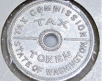Vintage 1935 State of Washington Tax 1/5ct Token Scrip Series C Rare 