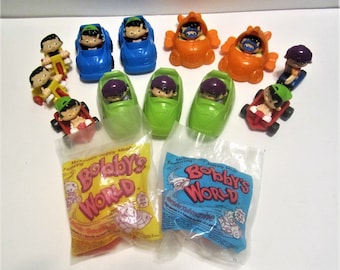 McDonald's Bobby's World / 8 Piece Happy Meal Set / Set Plus Extras / Issued Mar.1994 / All Super Clean / Very Collectible / Great Gift Item