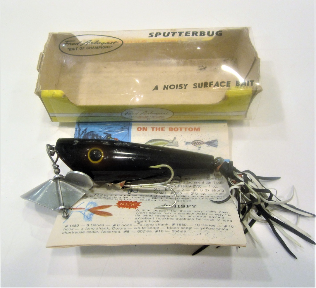 Vintage Sputterbug Lure / by Fred Arbogast / New in Box / Issued
