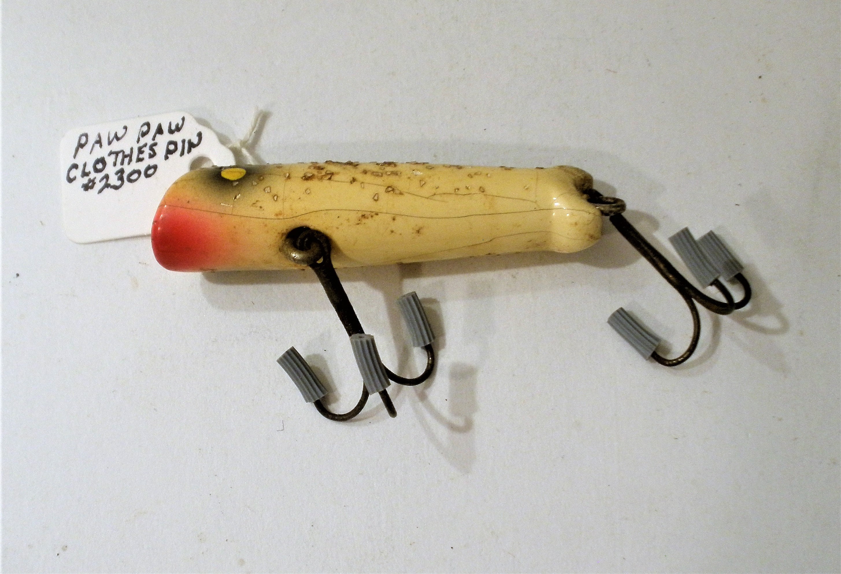 Vintage Paw Paw Lure / 2300M Clothes Pin Lure / Issued 1940 / Wood Lure /  All Original / Nice Lure / Collectible / Great Gift Items 