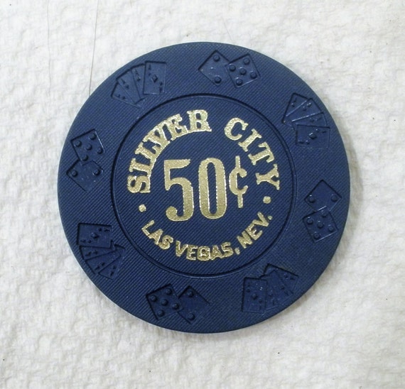Silver City Las Vegas Nevada / 50 Cent Casino Chip / Out of Circulation /  Rare Chip / Gambling Chip / Collectible Item / Gift Item 