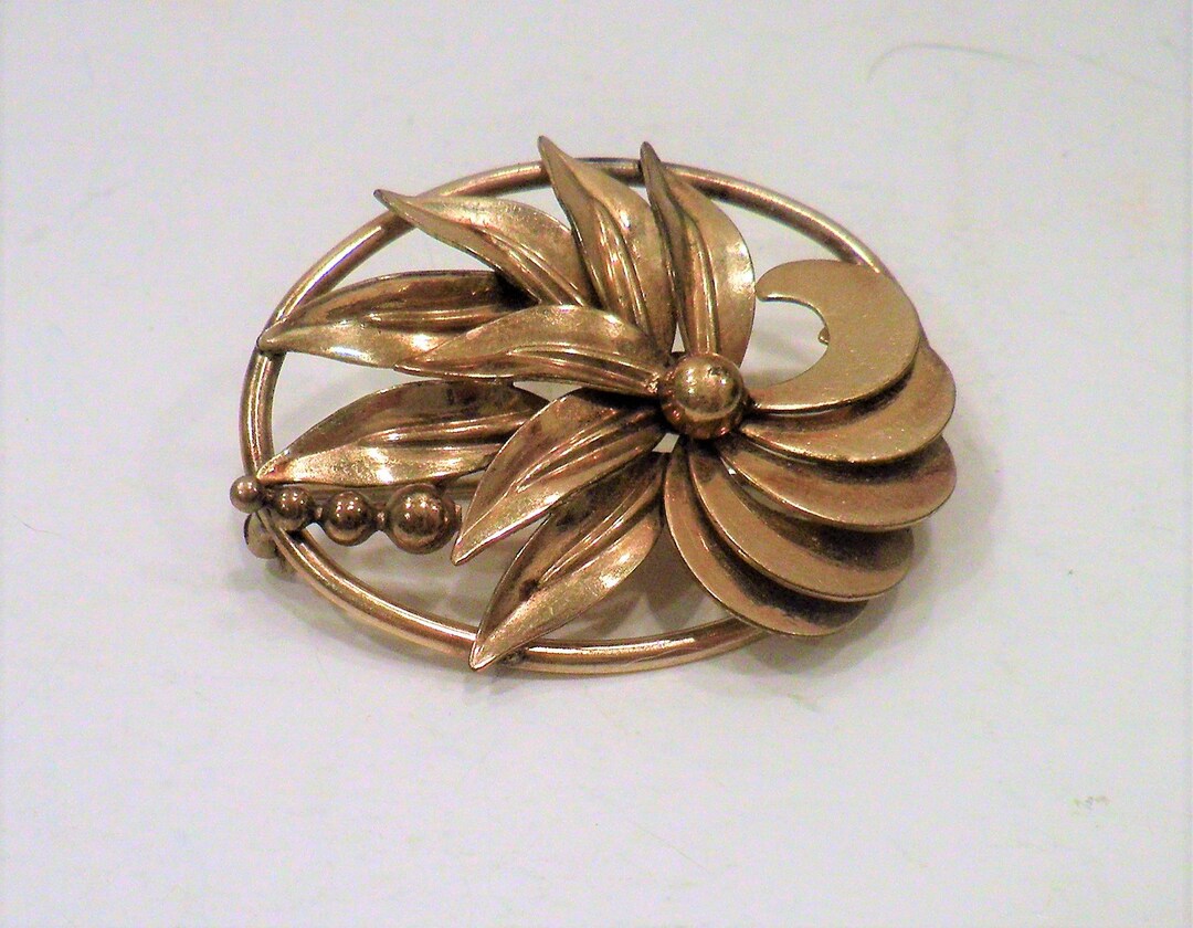 Vintage Signed bb Brooch / by Binder Bros. of New York / 1/20th 12kt