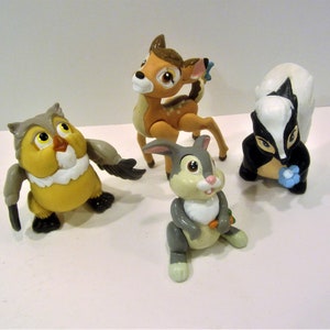 McDonald&#39;s Bambi Happy Meal / Complete 4 Piece Set  / Many other Pieces / Issued July 1988 / All Very Clean / Very Collectible / Gift Item