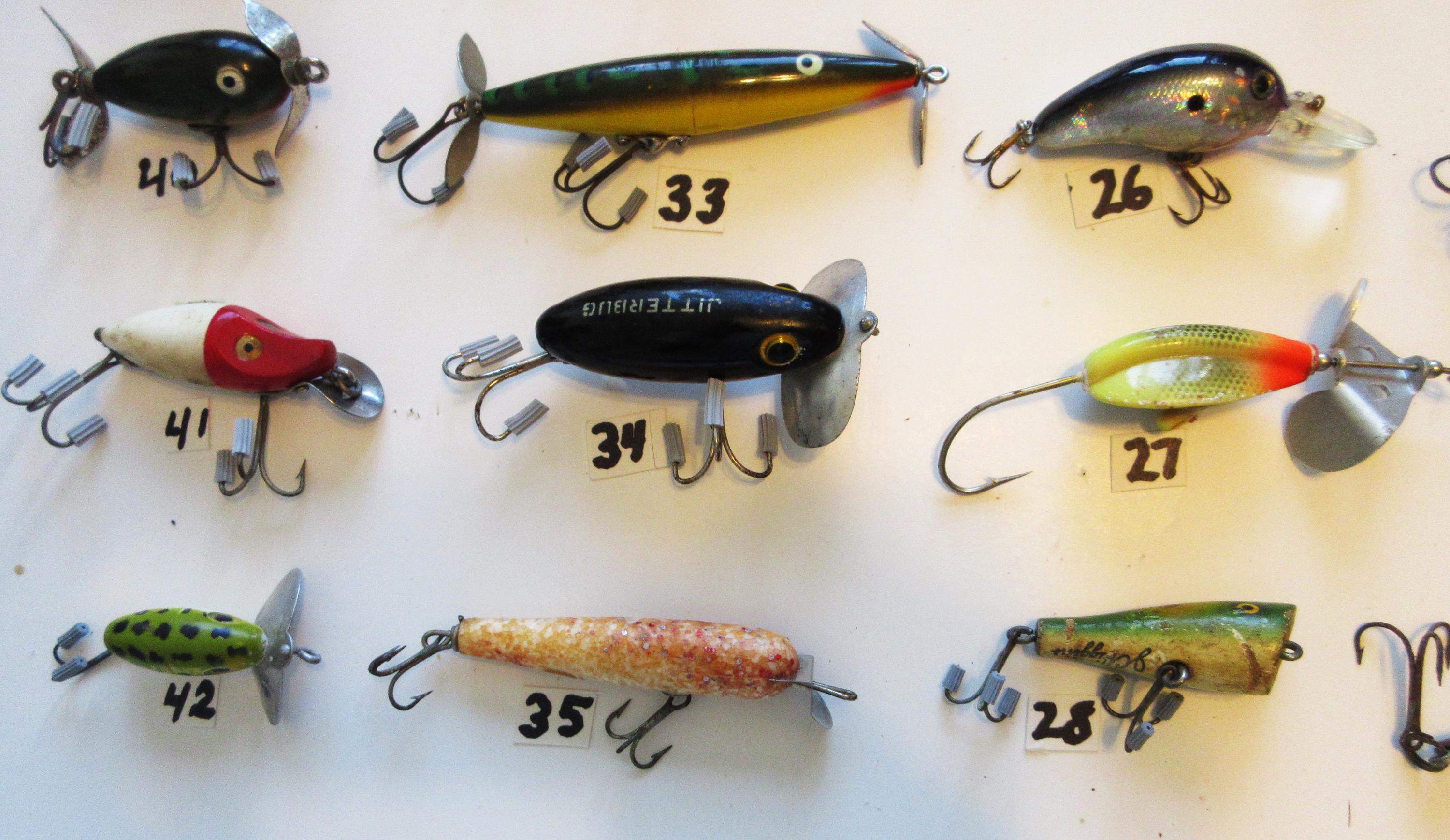 Lot D'appâts De Pêche Vintage : Cuillères Assorties, Origine USA