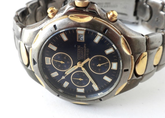 Men's Citizen Wrist Watch / Quartz Date Chronogra… - image 2