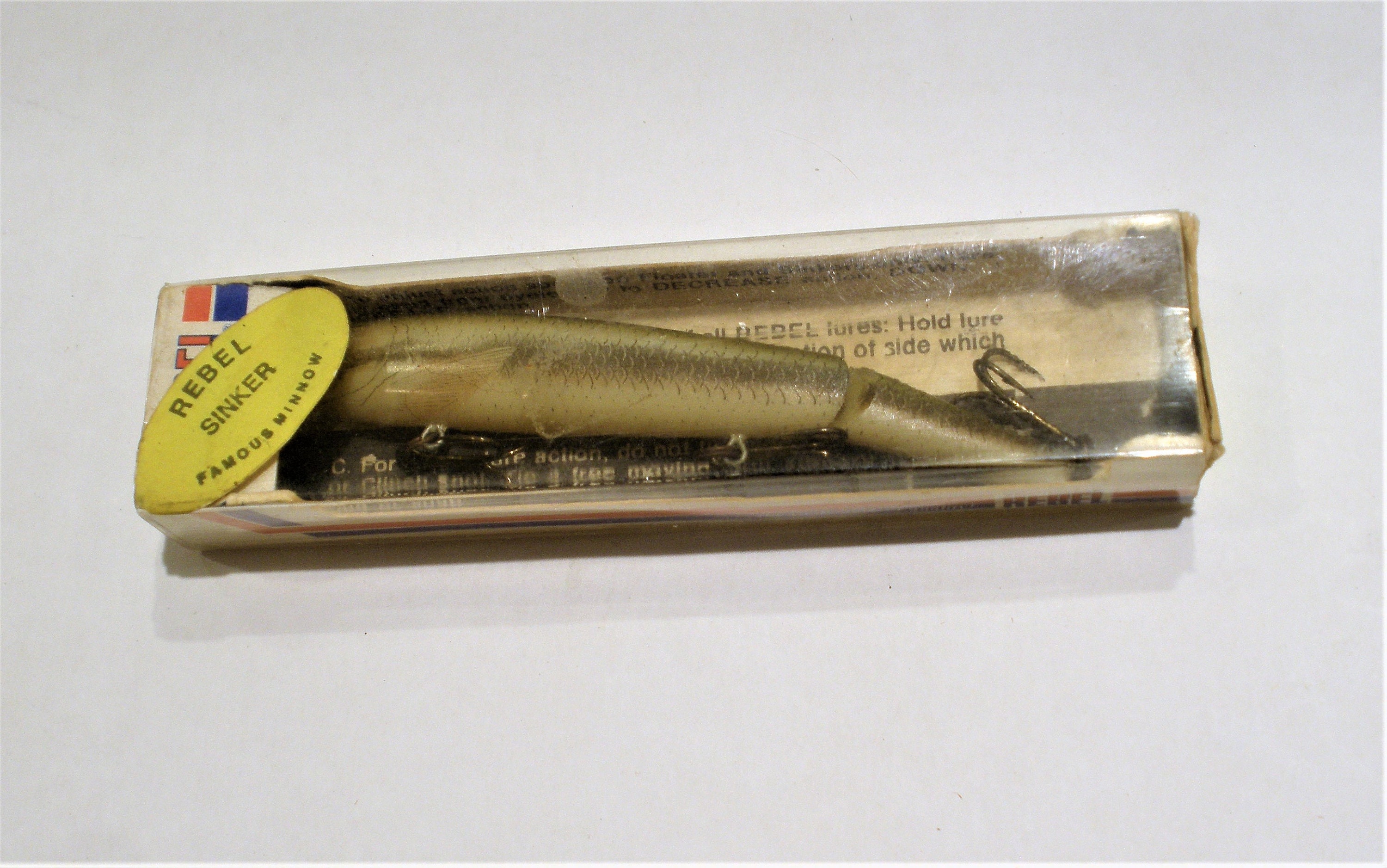 Vintage Rebel Lure / Rebel Broken-Back Minnow / New in Box / Famous Minnow  Lure / All Original / Rebel Sinker / Collectible / Gift Item