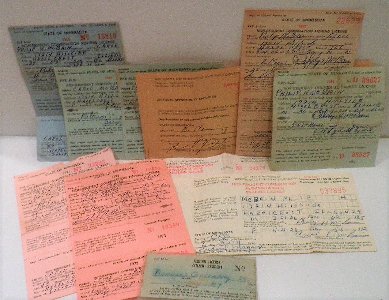 Vintage Fishing License / 1960's and 1970's / State of Etsy