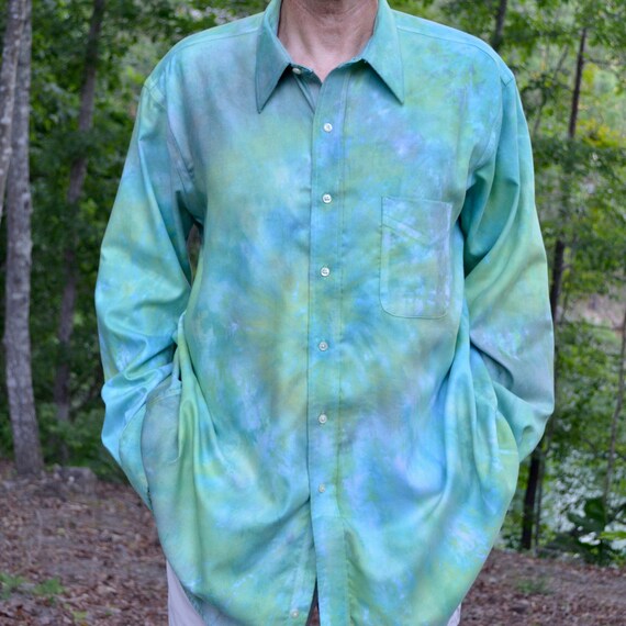 mens tie dye dress shirt