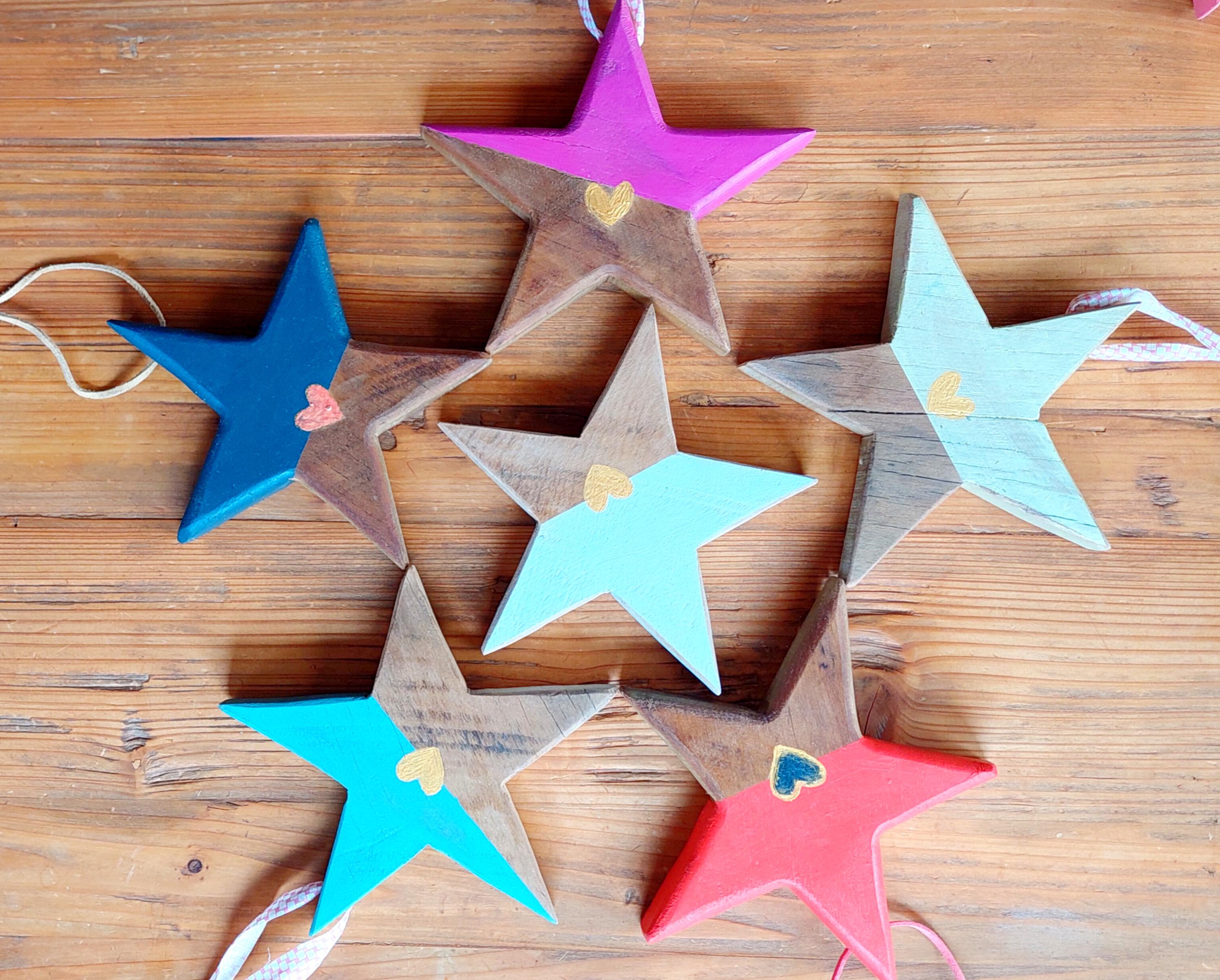 Handcrafted Stars From Reclaimed Patagonian Wood - Eco Friendly Natural Decor
