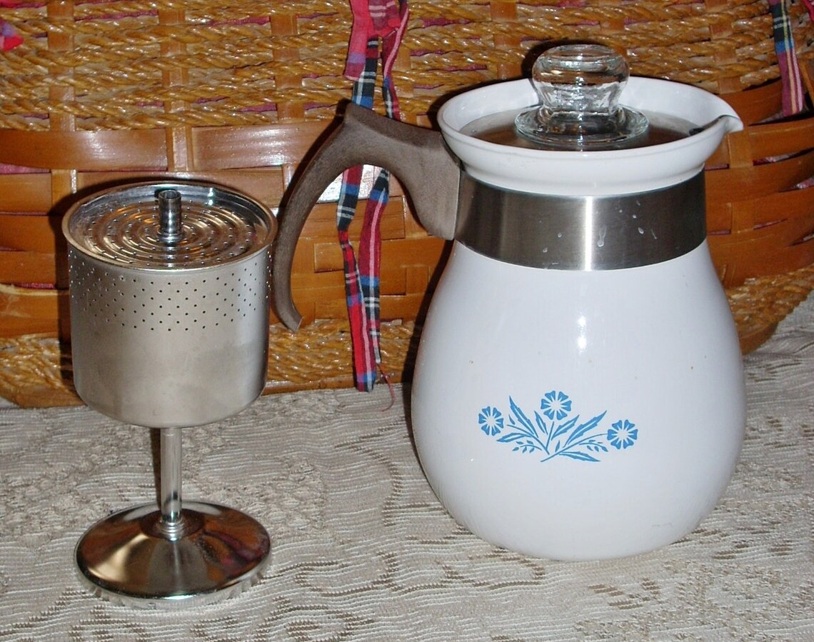 Vintage CORNING WARE Coffee Pot and parts Etsy
