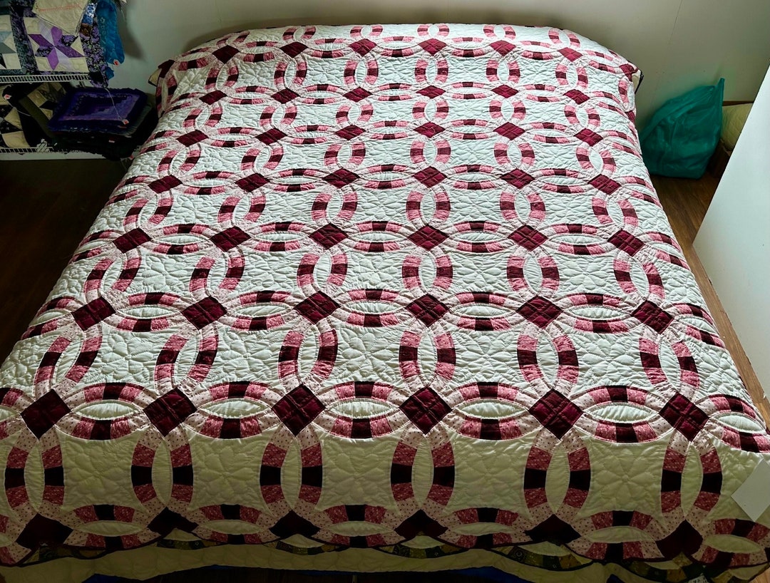 Amish Quilt for Sale Double Wedding Ring Amish Quilt New Amish King
