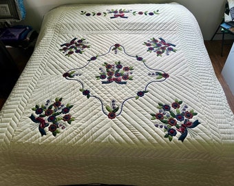 Amish Quilt For Sale Rose of Sharon New Amish King Quilt New Amish Queen Quilt