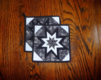 Pair of Amish Folded Star Potholders