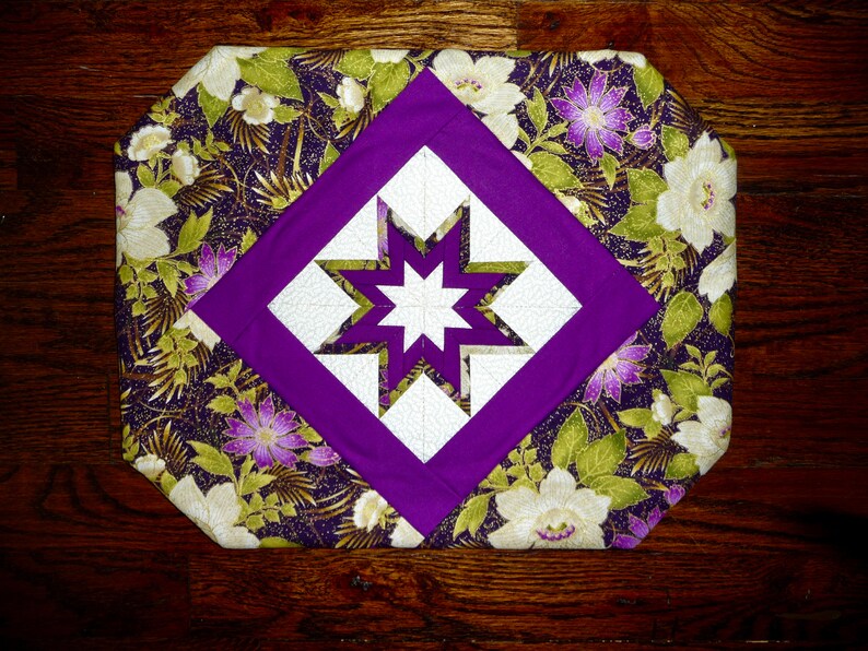 Amish Folded Star Place Mats and Coasters Set of Four Each Etsy