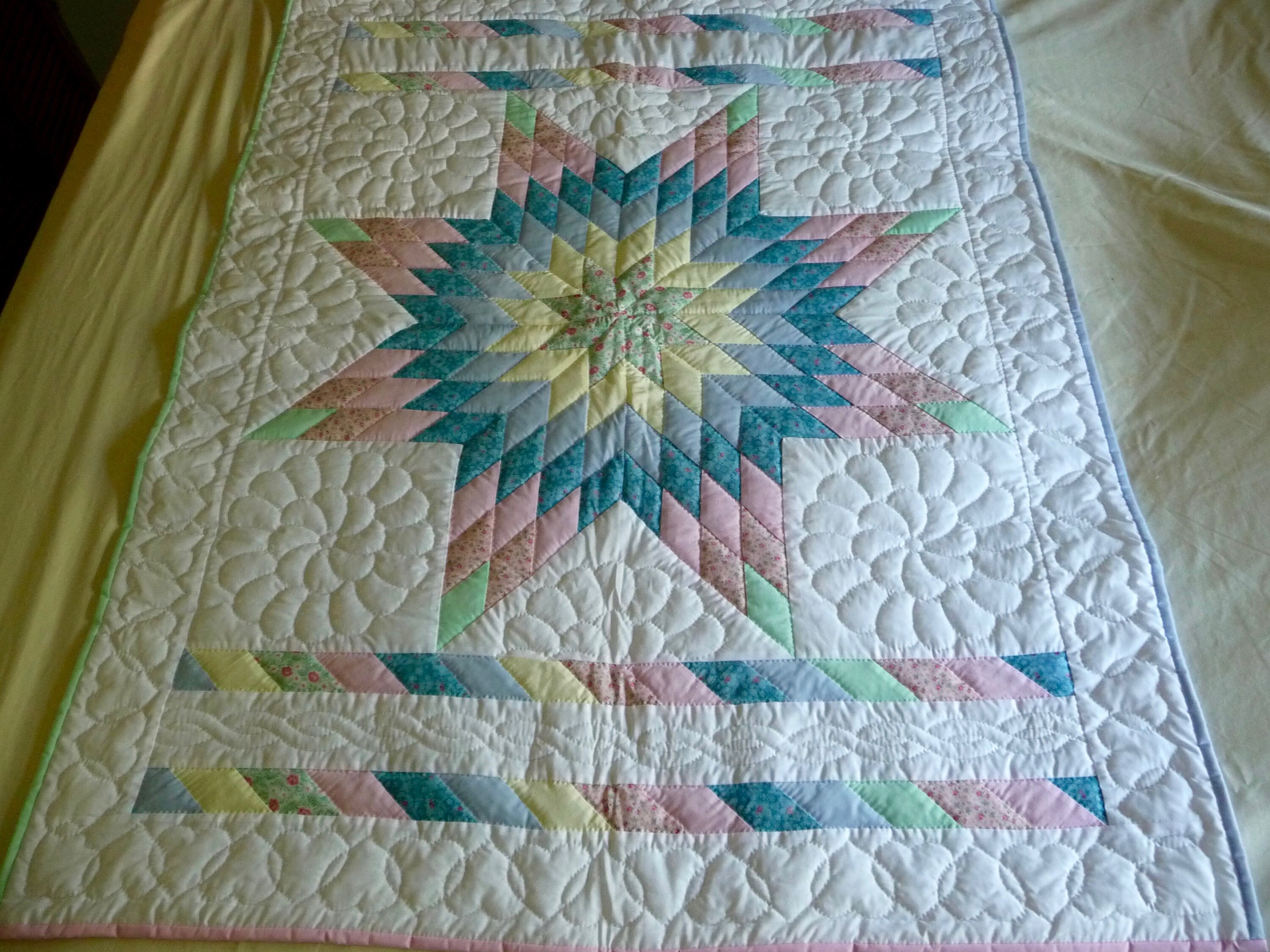 Amish Quilt For Sale Amish Baby Quilt Lone Star Pattern Etsy