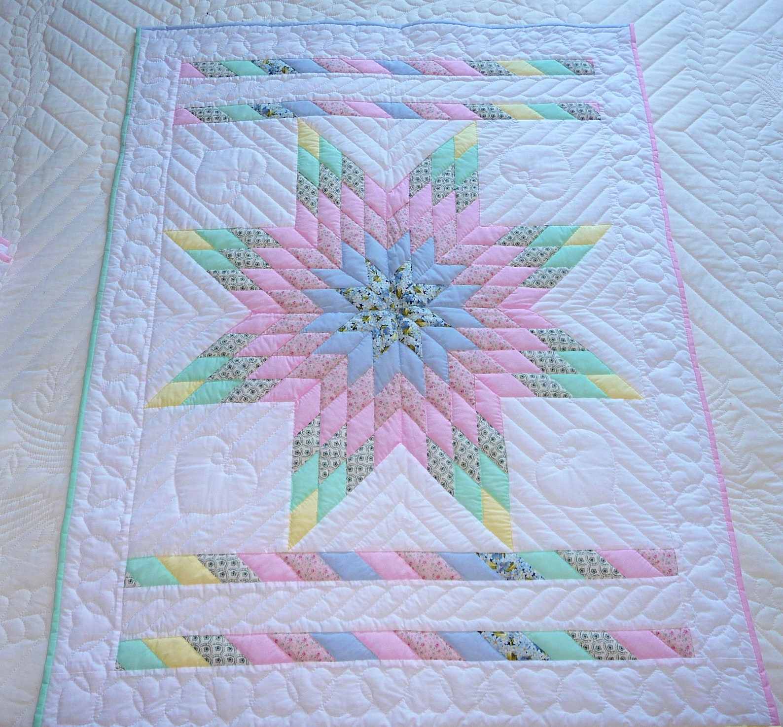 Amish Quilt For Sale Amish Baby Quilt Lone Star Pattern Etsy
