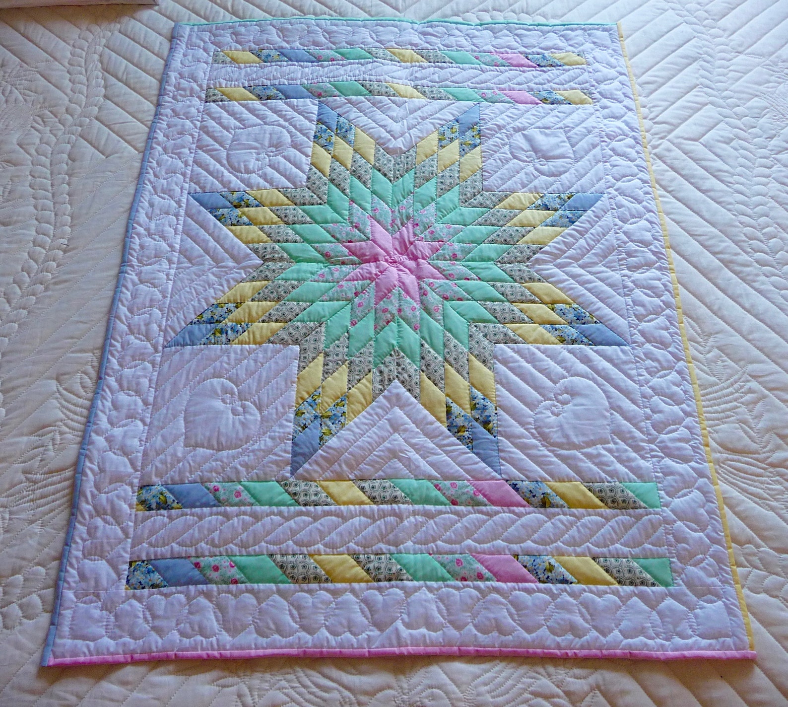 Amish Quilt For Sale Amish Baby Quilt Lone Star Pattern Etsy