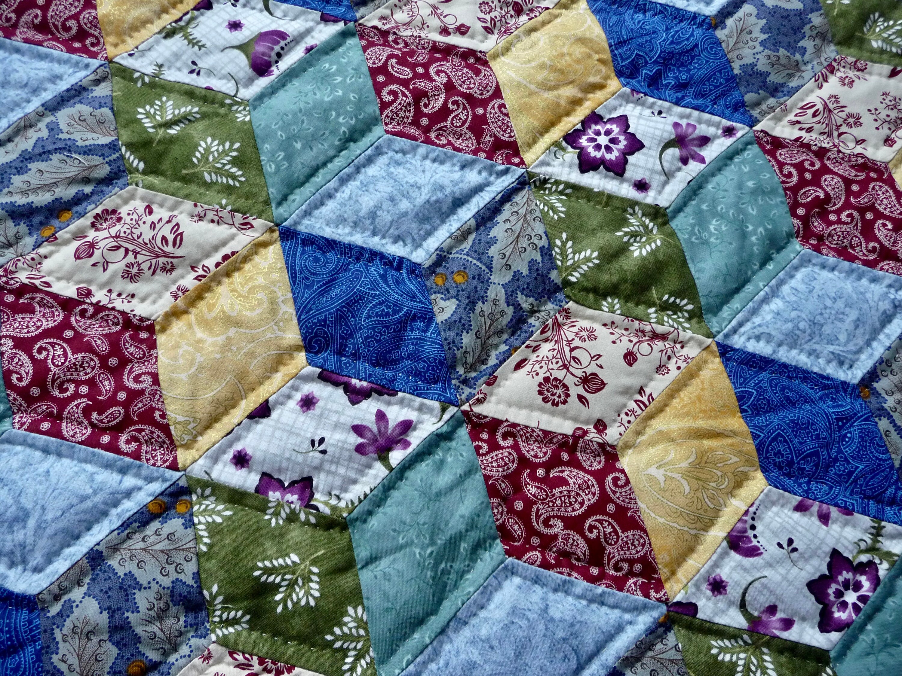 Amish Quilt for Sale Tumbling Blocks Amish Queen Quilt Amish Etsy UK