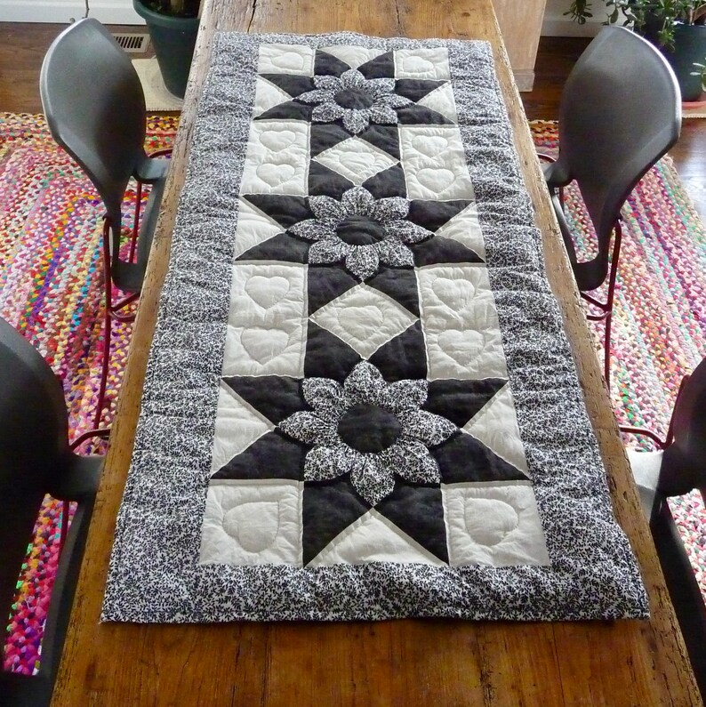 Table Runner Amish Table Runner for Sale Star Dahlia Ring Pattern Etsy