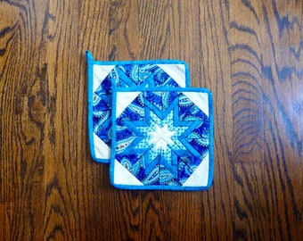 Pair of Amish Folded Star Potholders