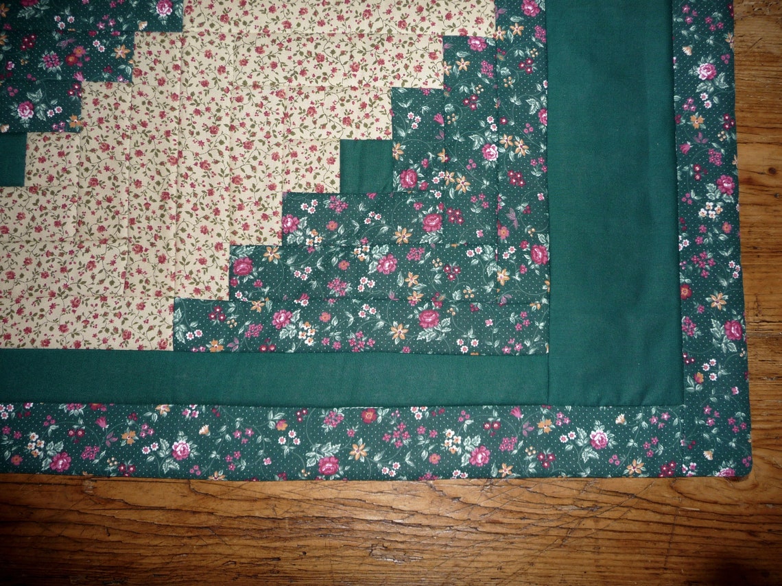 Table Runner Amish Table Runner for Sale Log Cabin Pattern Etsy