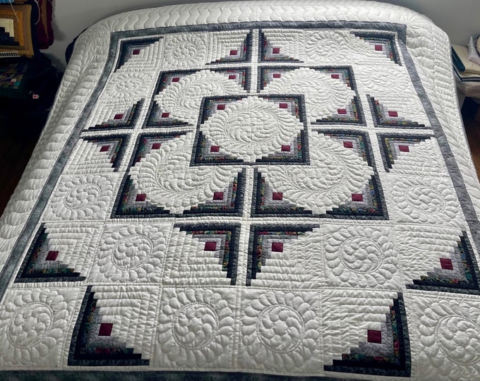 Amish Quilt for Sale Log Cabin in the Round New Amish King Quilt New