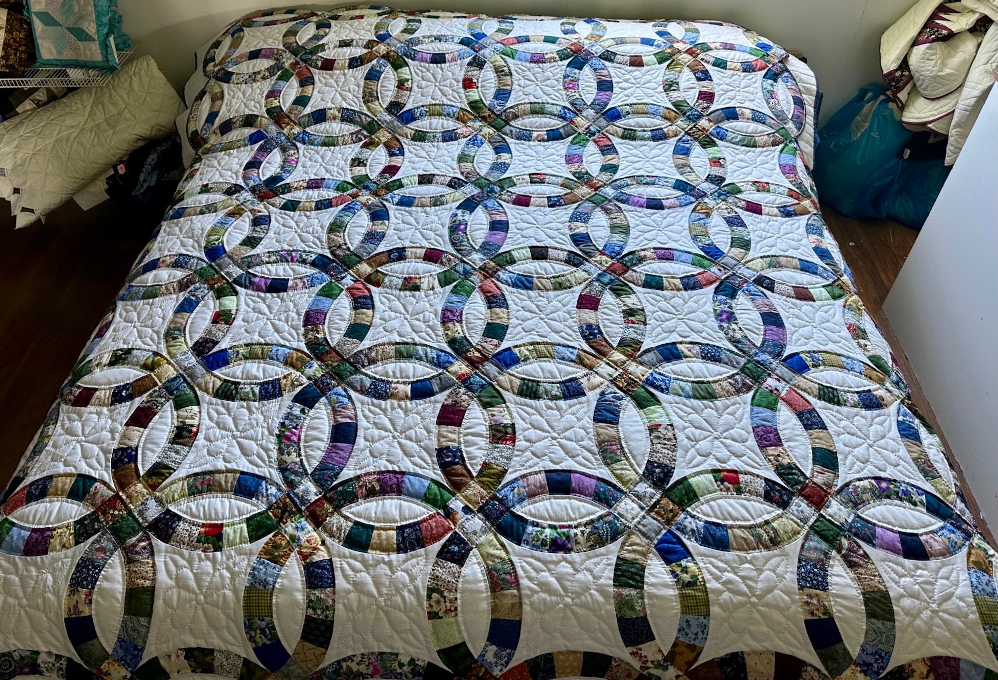 Amish Quilt for Sale Double Wedding Ring Amish Quilt New Amish