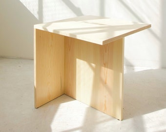 Solid Wood Side Table | Modern End Table | Pair | Made in LA