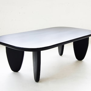 Solid Maple Coffee Table black Minimalist table Made in LA image 3