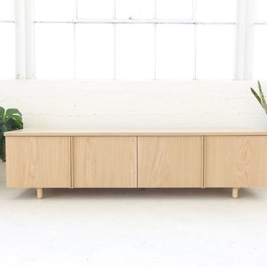 Vinyl Record Storage Cabinet| Modern Bench| White Oak| Minimalist Storage | Modern Seating |Made In LA