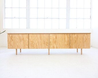 Doug Fir Credenza | Plywood Furniture | Minimalist Record Storage