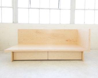 L-Shaped Daybed | Plywood Daybed | Daybed with storage | Made in LA | Twin bed