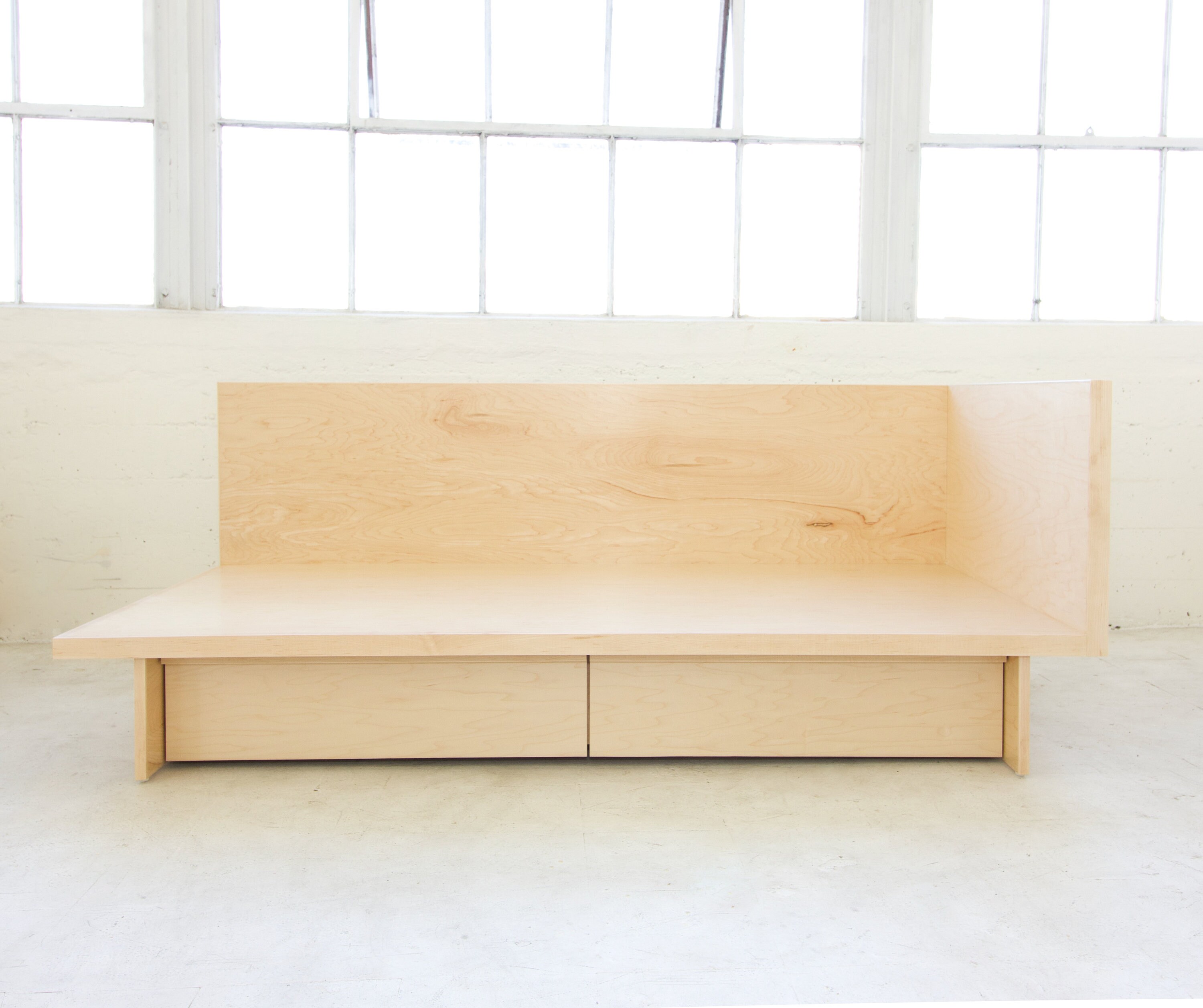 L shaped Daybed Plywood Daybed Daybed With Storage Made in LA Twin