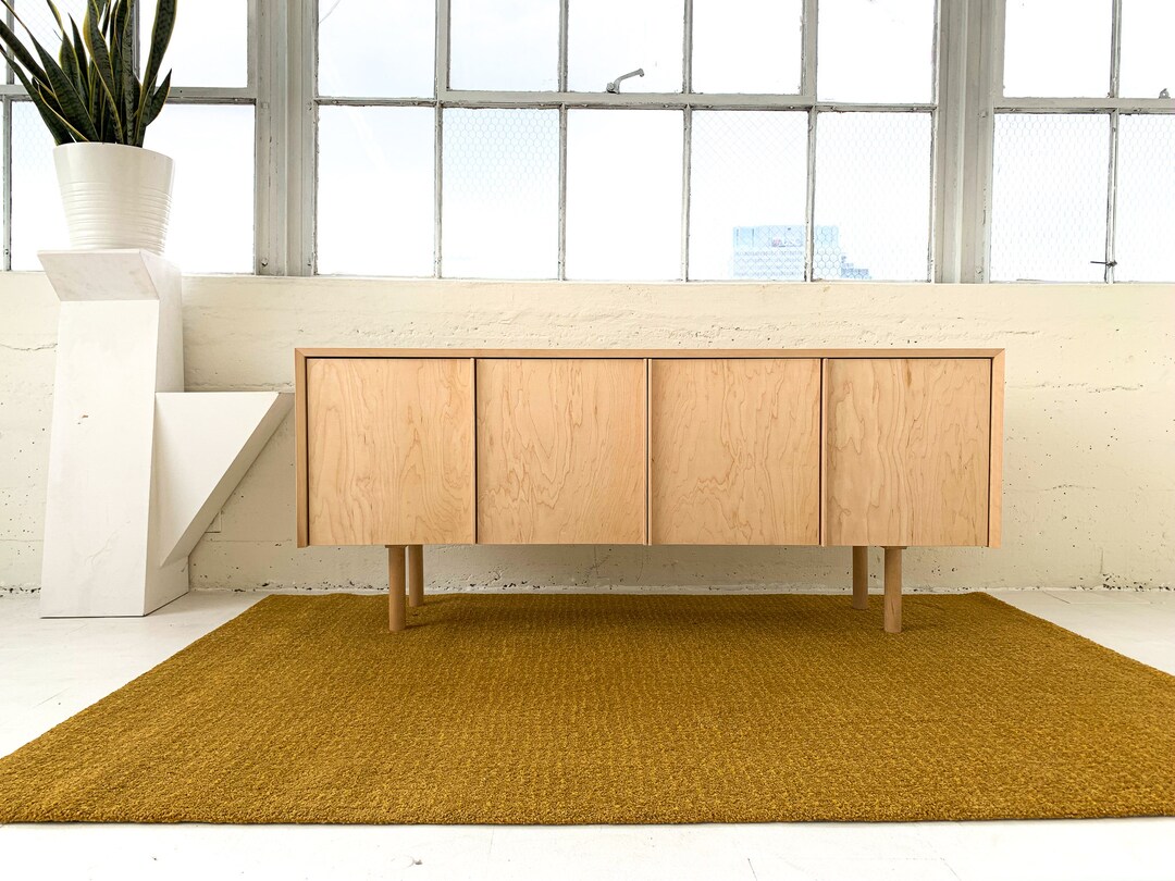 Midcentury Modern Credenza Plywood Record Modern Etsy