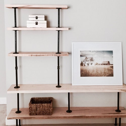 The MATTOX Bookshelf Reclaimed Wood Shelving Unit Etsy