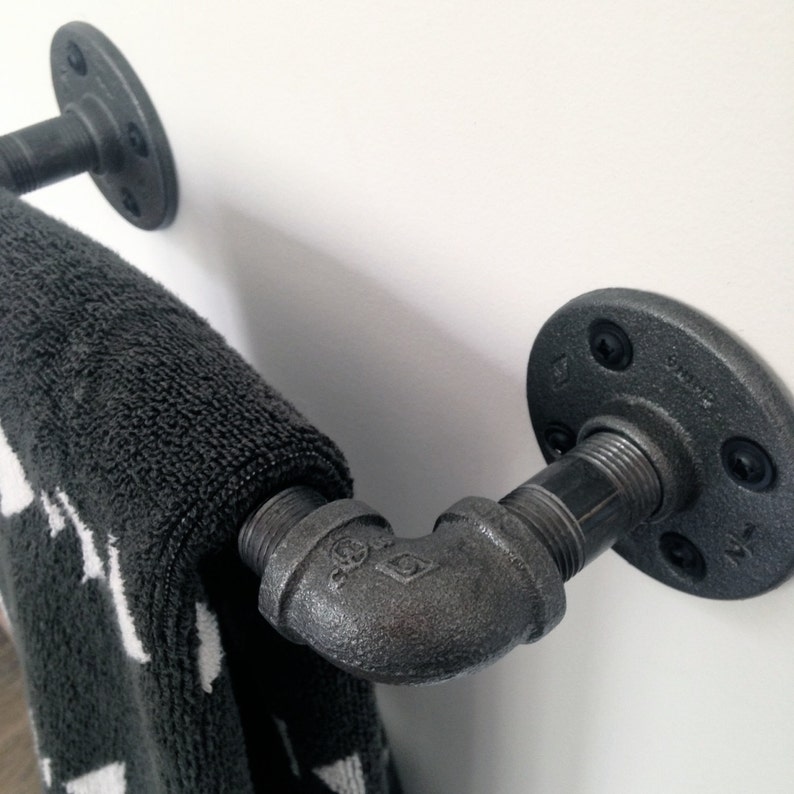 Pipework Hand Towel Bar Steel Pipe Towel Rack Pipe Etsy