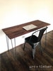 The MONTCLAIR Desk - Reclaimed Black Walnut & Hairpin Legs 