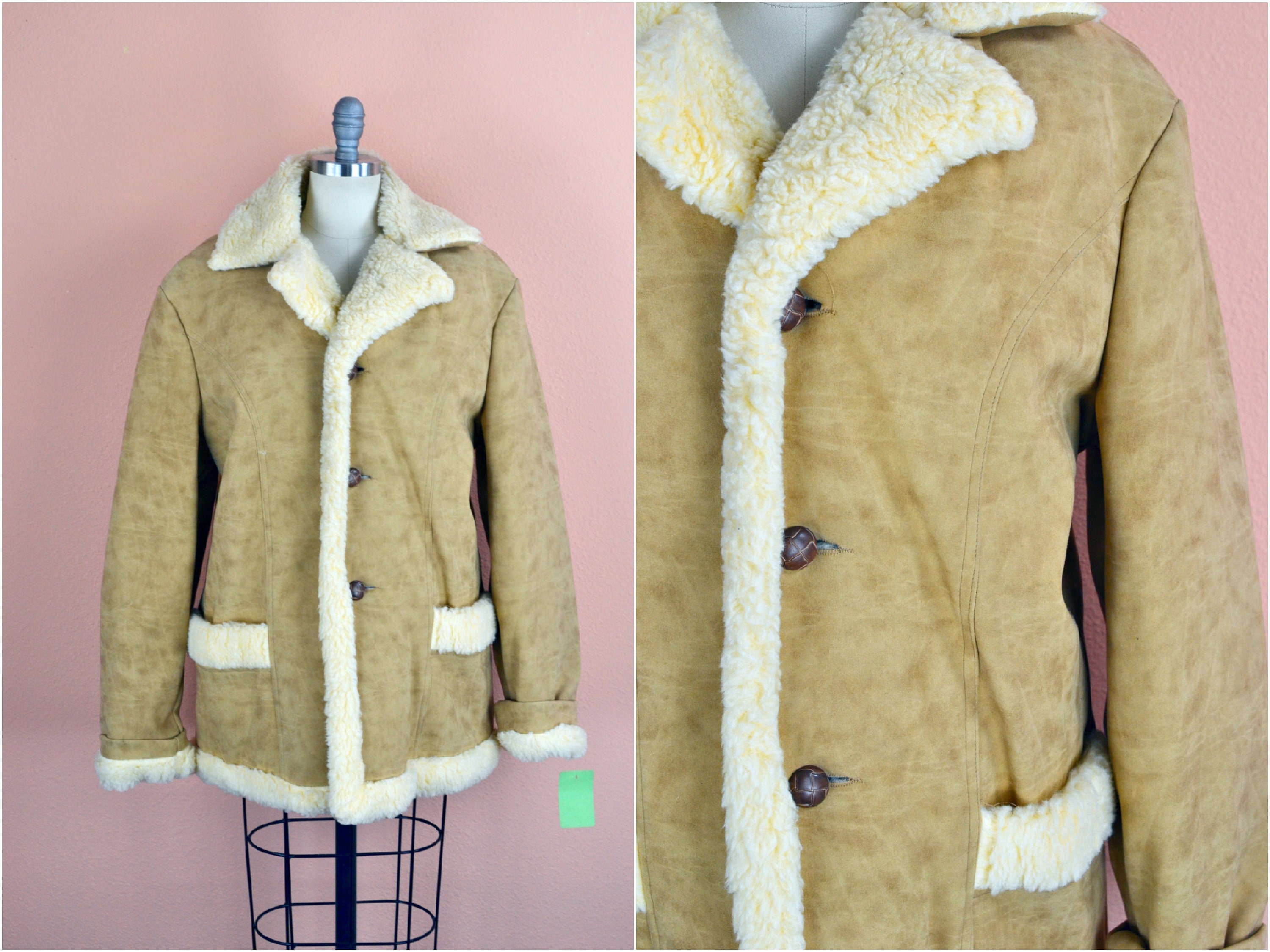 SUEDE FAUX SHEARLING JACKET