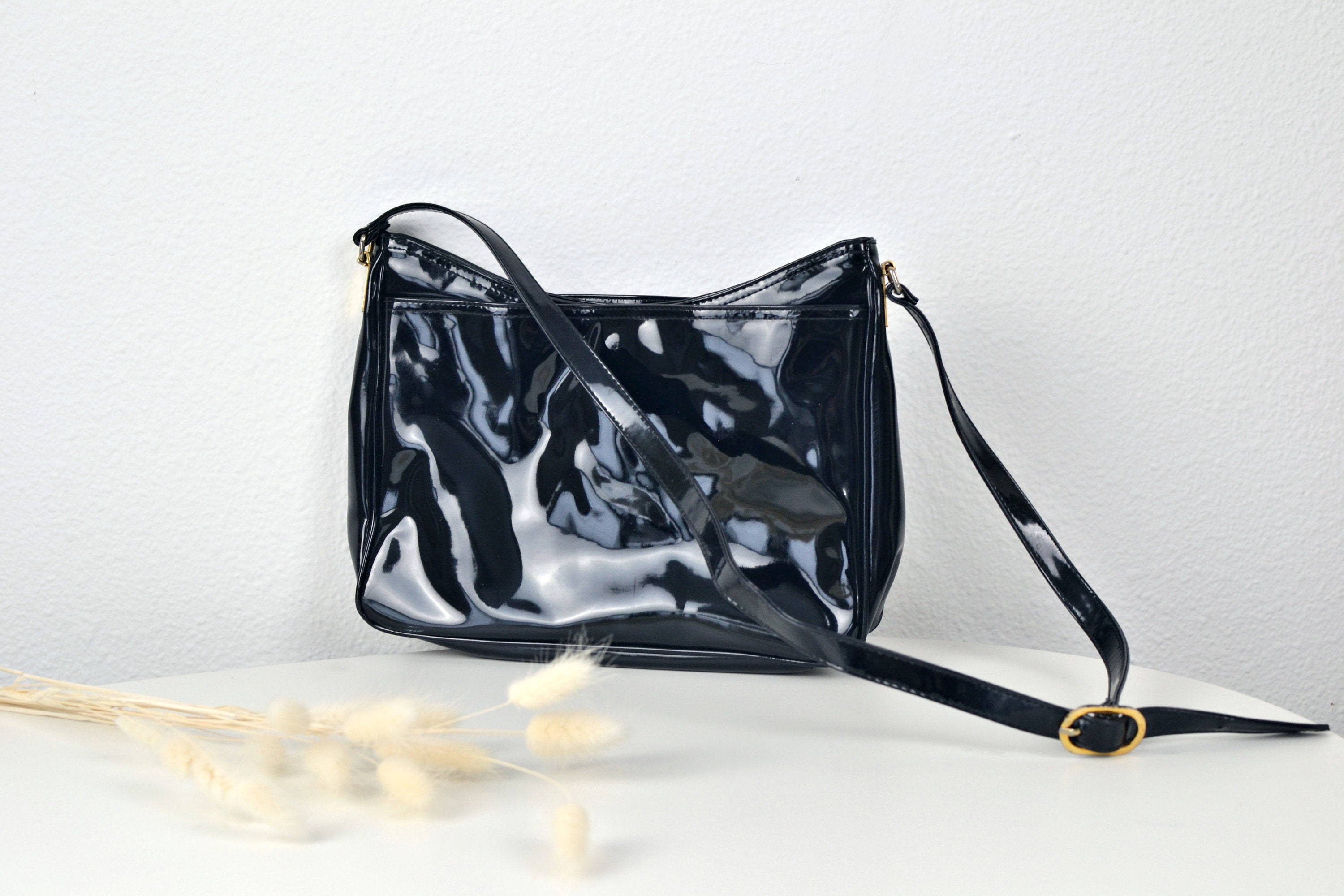 Patent leather crossbody bag Saks Fifth Avenue Collection Black in Patent  leather - 18931132