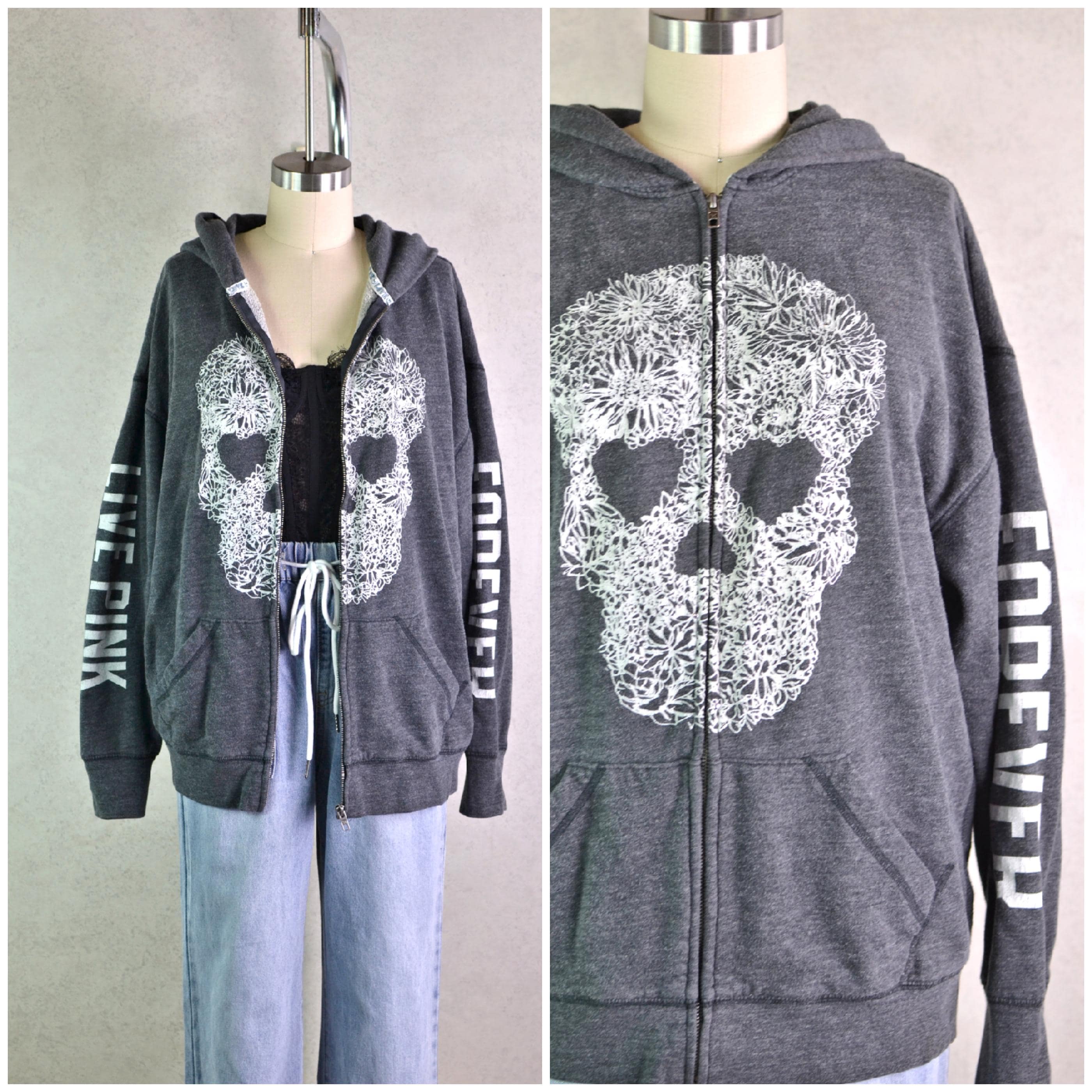 Y2k Skull Zip Up - Etsy