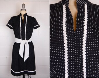 Won Me Over Polka Dot Ric Rac Mini Dress White