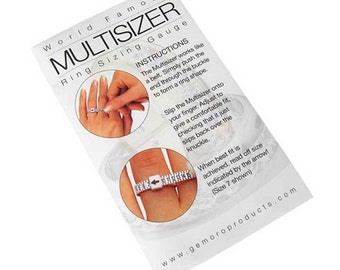 Multisizer, plastic ring sizer, ring sizing, finger measurement for ring